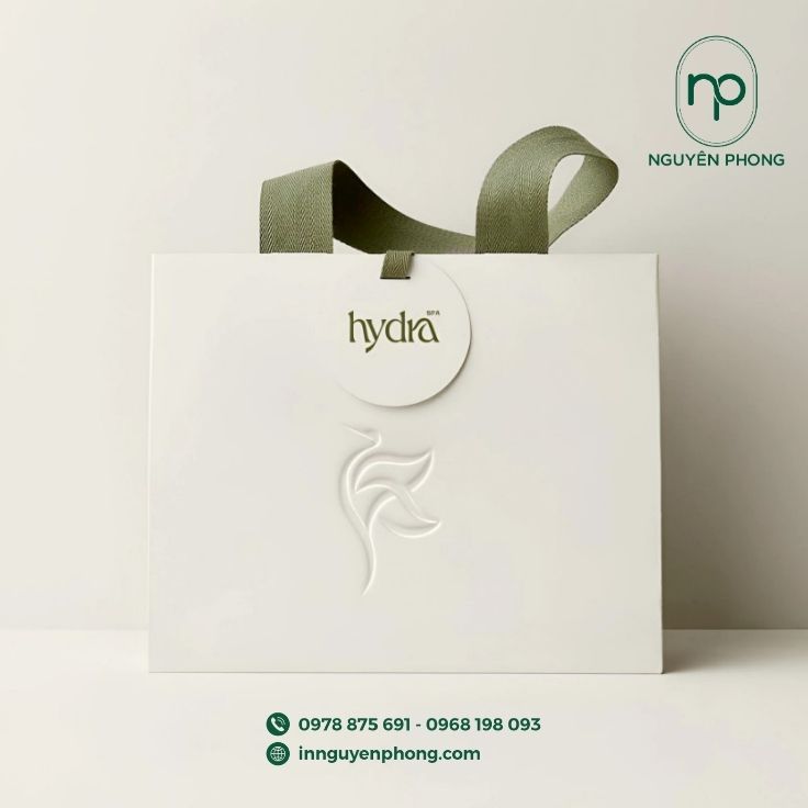 Mẫu logo thẩm mỹ viện in trên túi giấy